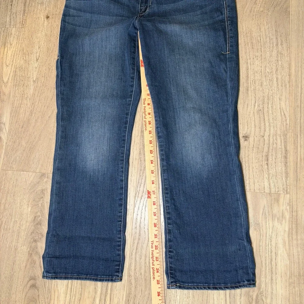 Rock & Republic Kendall Women Size‎ 14 Blue Jeans Stretchy Mid Rise Straight Leg
